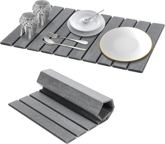 Homestead Goods Large Foldable Stone Dish Drying Mat